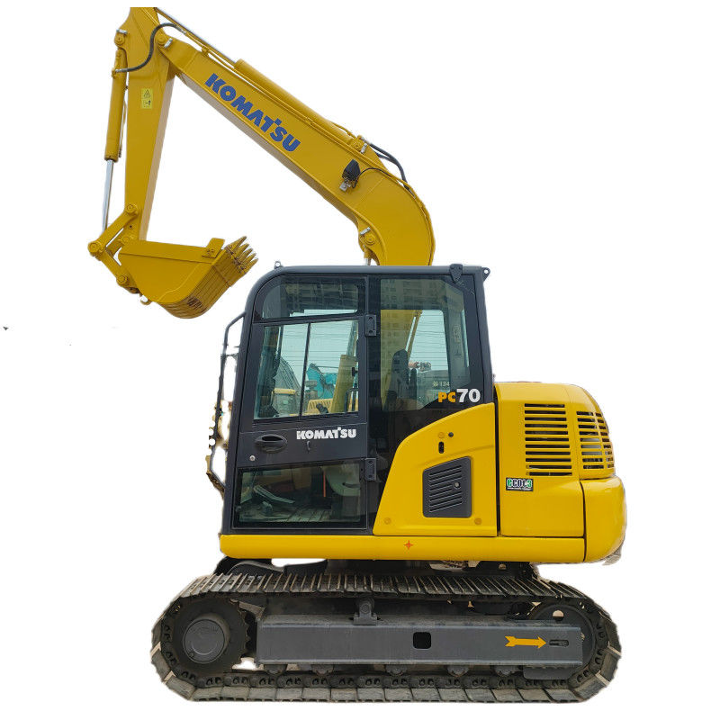 PC70 Komatsu Kullanılmış Mini Ekskavatör 6.5 tonluk Mini Paletli Ekskavatör Tarım