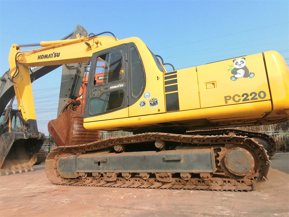 Komatsu Pc220 Kullanılmış Komatsu Ekskavatör 22 Ton Japonya Menşeli Küçük Paletli Ekskavatör