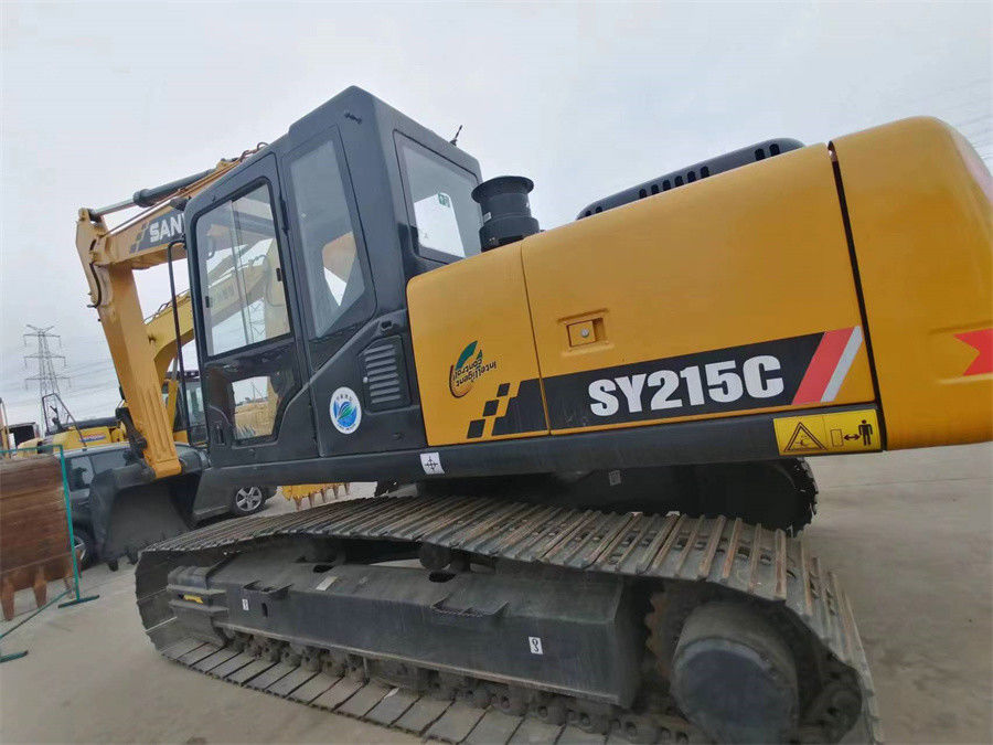 Çin Markası Kullanılmış Hidrolik Sany 215 Ekskavatör Orta Paletli Ekskavatör 20 Ton