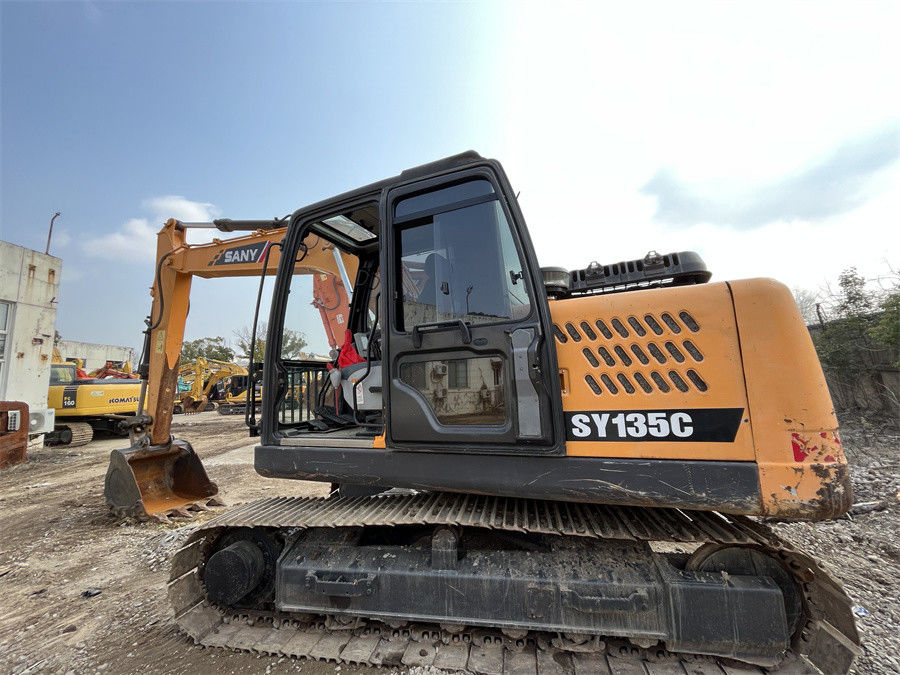 13 Tonluk Mini Kullanılmış Sany Ekskavatör SANY SY135C Bekolu Hidrolik Paletli Ekskavatör