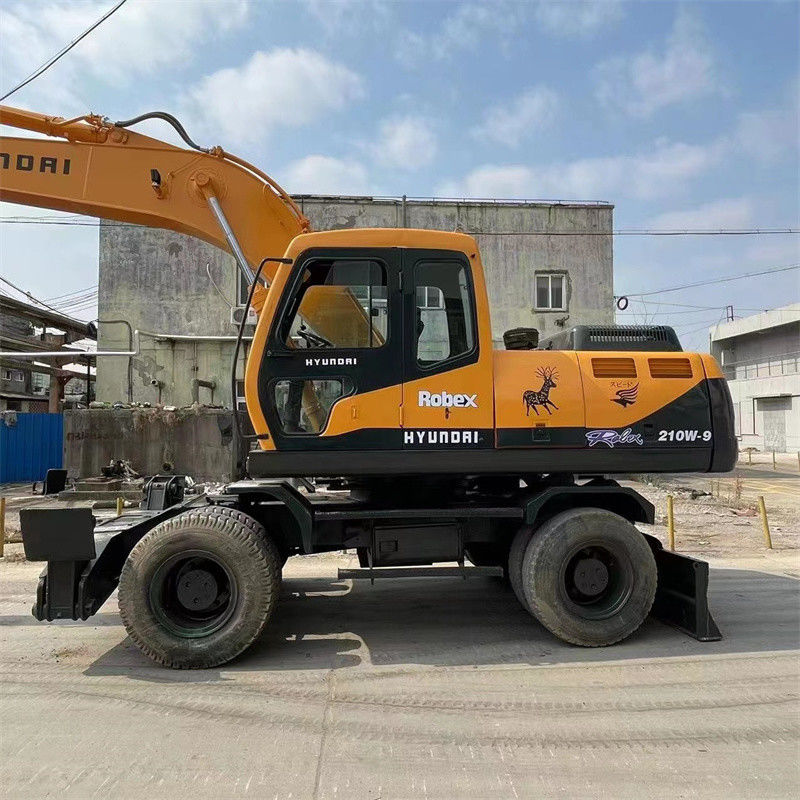 R210W 9 Hyundai Wheel Excavator Limited Sites Ağır Hizmet Çalışma Ağırlığı 22 Ton