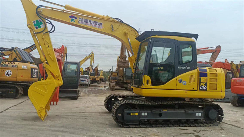 13 Ton Kullanılmış Japonya Ekskavatör İkinci El Komatsu PC130 Paletli Orta Ekskavatör