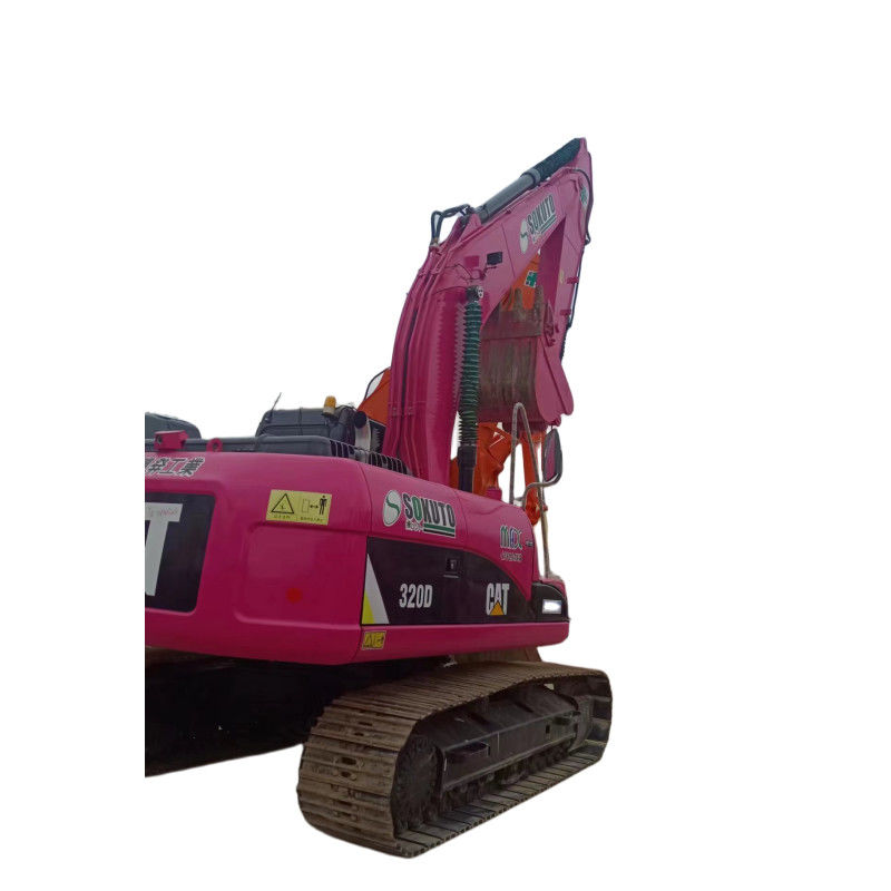 Paletli Kullanılmış CAT 320D Ekskavatörler Hafriyat Makinaları Pembe Caterpillar 320 320C 320D