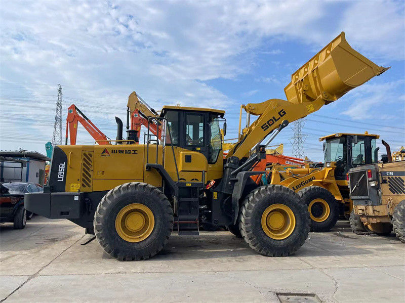 Çin Menşei SDLG LG956L 17000 - 17250Kg Ön Uç Yükleyicili Kullanılmış Lastikli Yükleyici
