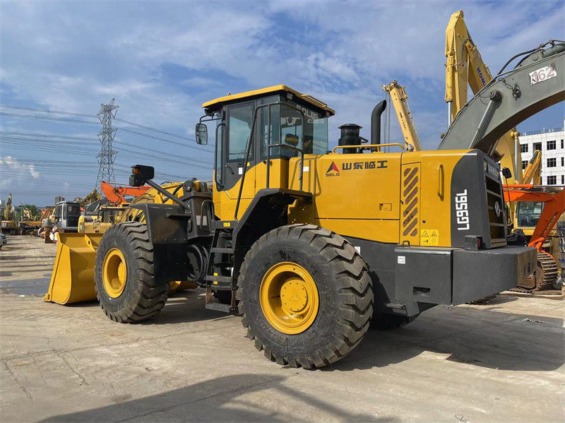 Çin Menşei SDLG LG956L 17000 - 17250Kg Ön Uç Yükleyicili Kullanılmış Lastikli Yükleyici