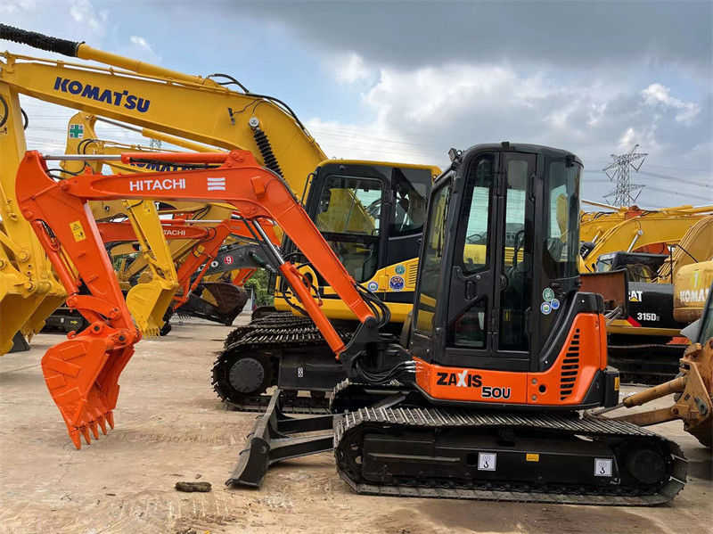Kullanılmış Hitachi ZX50U Mini Ekskavator Kullanılmış 5 Ton Hitachi ZX50 Mini Ekskavator