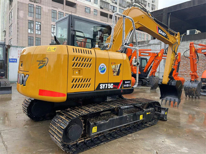 Kullanılmış Sany SY75C Pro Mini Excavator İkinci El 7.5 Ton Sany Mini Digger