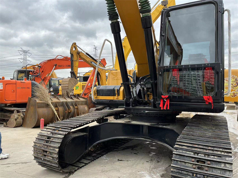 21 Ton Kullanılmış Hidrolik Kazıcı SANY 215C Mükemmel Performans Kahverengi Renk