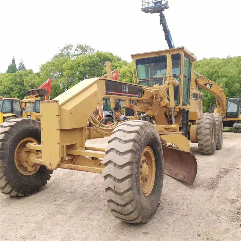 Amerika Origin Caterpillar CAT 14H Motor Grader Yol İnşaatı Kar Çıkarma