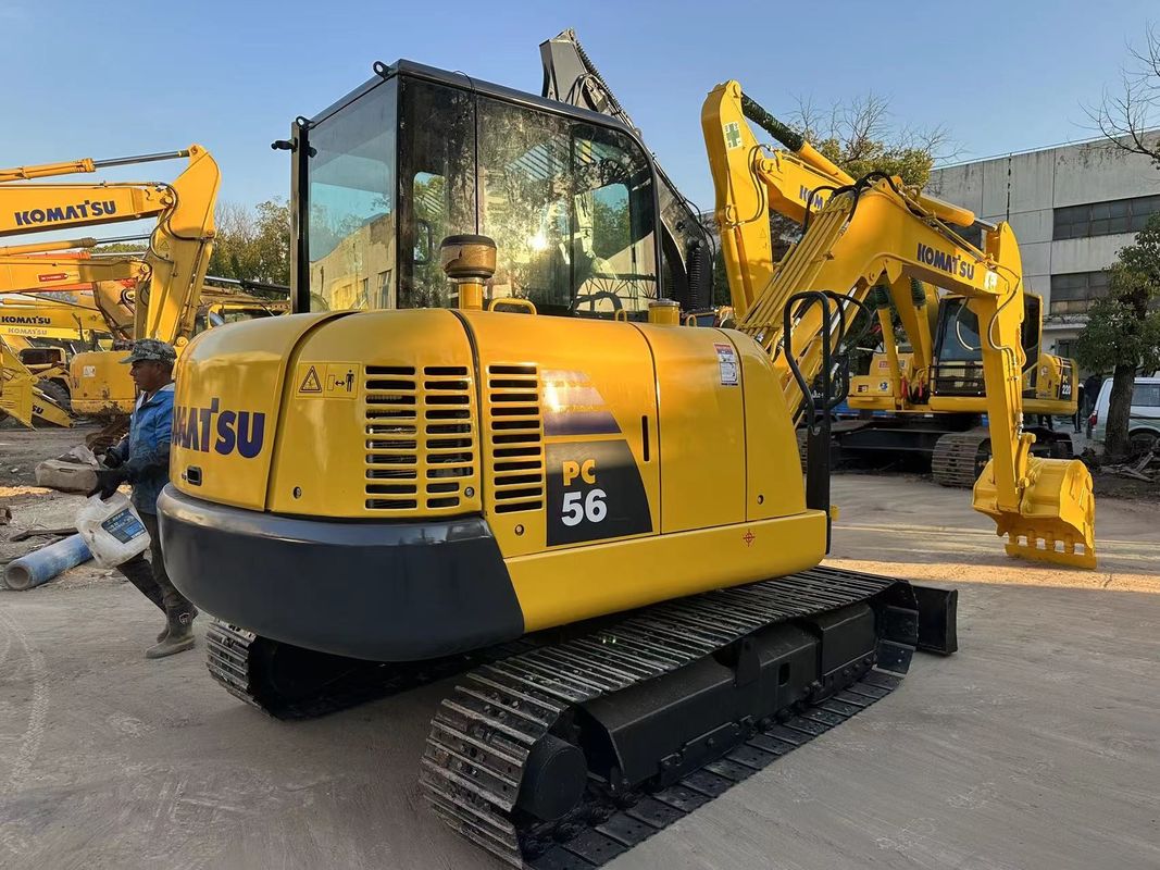 Komatsu PC56-7 Kullanılmış mini kazık makinesi 5 tonluk Komatsu kazık makinesi İyi durumda