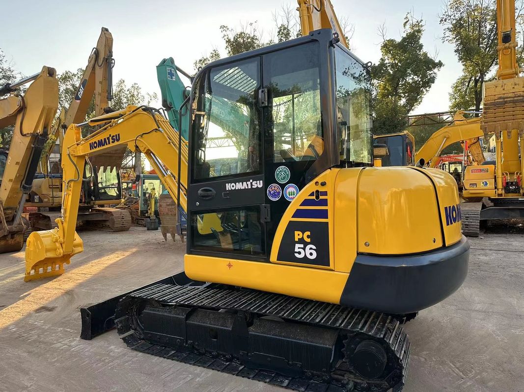 Komatsu PC56-7 Kullanılmış mini kazık makinesi 5 tonluk Komatsu kazık makinesi İyi durumda