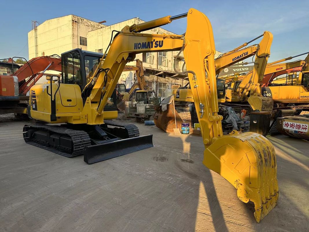 Komatsu PC56-7 Kullanılmış mini kazık makinesi 5 tonluk Komatsu kazık makinesi İyi durumda