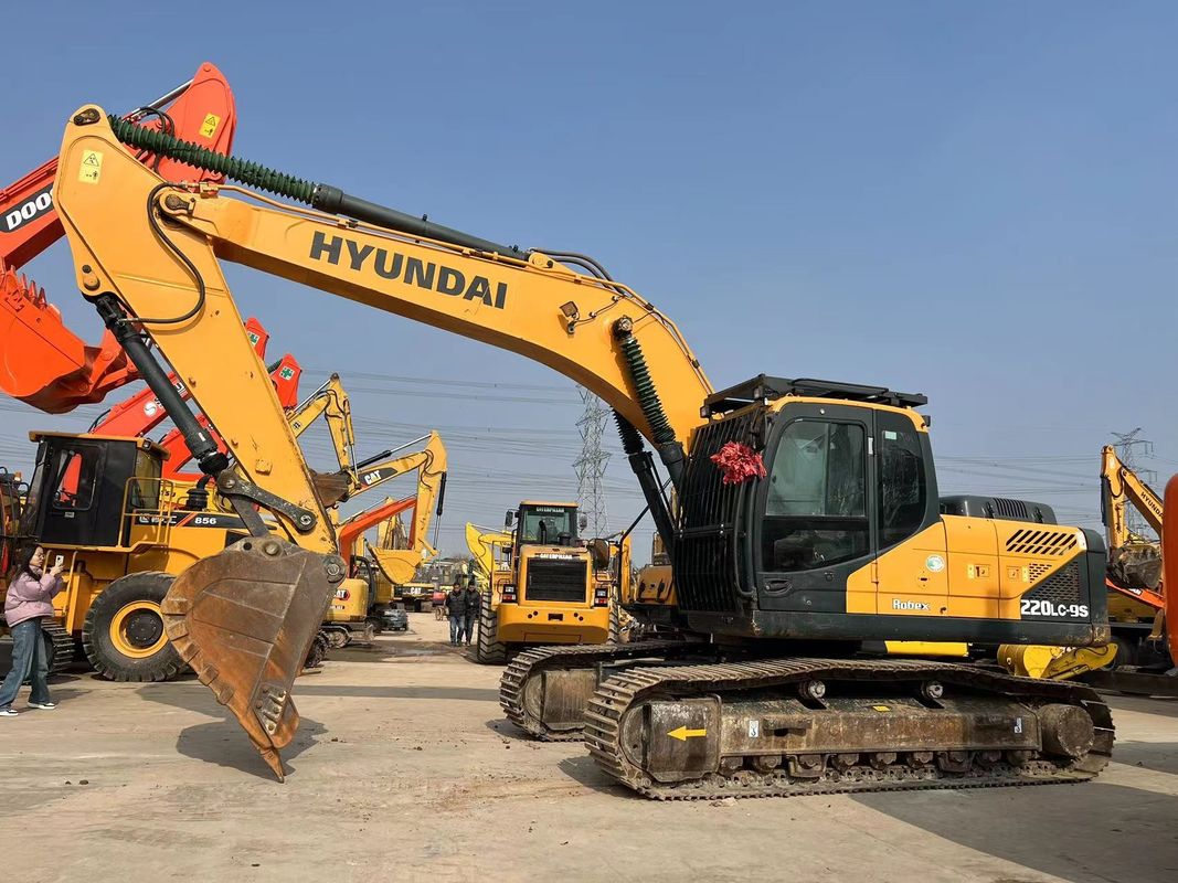 Kullanılmış orijinal Hyundai ekskavatörü 220LC-9S ağır ekipman 22 ton orta kullanılmış ekskavatör