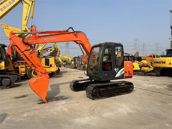 Kullanılmış Kazı makineleri Hitachi ZX70 Hidrolik Sürünen Kazı makinesi Kullanılmış 7 Ton Mini Hitachi Kazı makinesi 70