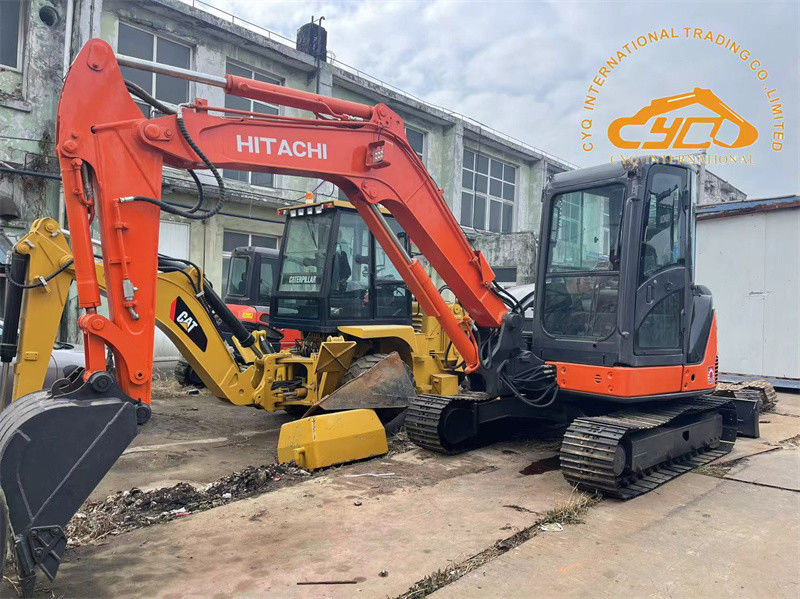 Kullanılmış Hitachi ZX60USB Mini Kazı makinesi Kullanılmış 6 Ton Hitachi ZX60 Crawler Kazı makinesi