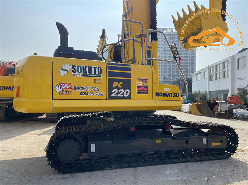 Mükemmel durum kullanılmış Japonya kazık makinesi Komatsu PC220-8 Crawler kazık makinesi PC200 PC220