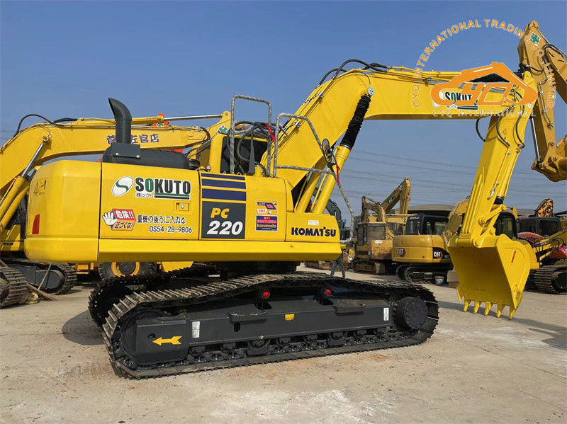 Mükemmel durum kullanılmış Japonya kazık makinesi Komatsu PC220-8 Crawler kazık makinesi PC200 PC220