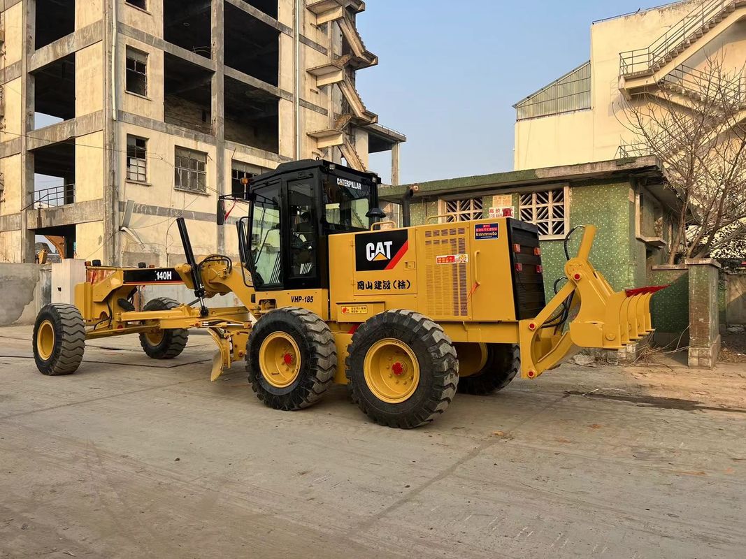 140H Kullanılmış Caterpillar Motor Grader İyi durumda İkinci El Cat 140 Motor Grader