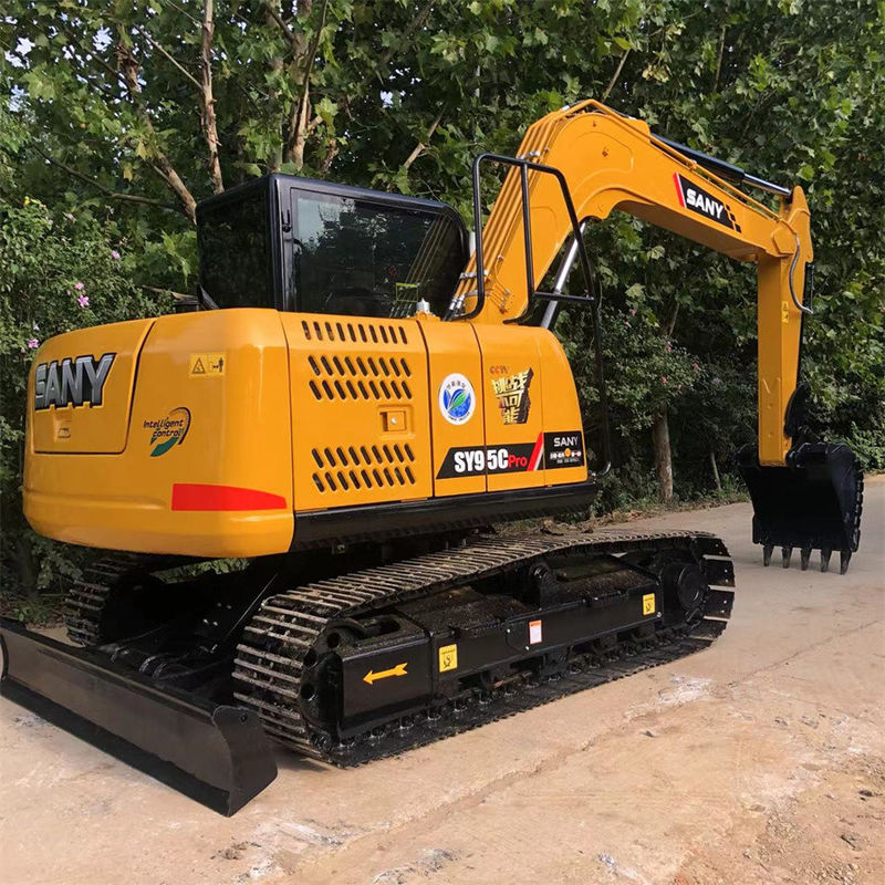Çin markası SANY SY95C Kullanılmış Hidrolik Kazı Makinesi Ağırlığı 9 Ton Kılıçlı Tier3
