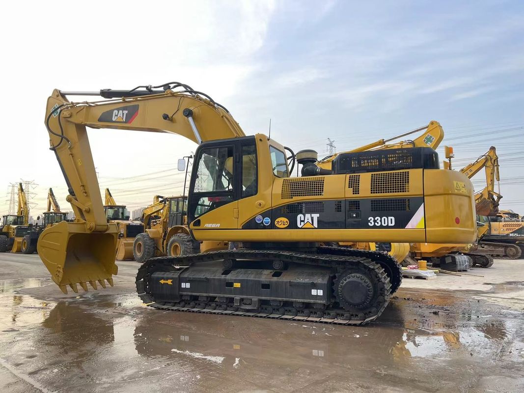 Kullanılmış kazıcılar tırtıl 330D 30 ton büyük kedi kazıcıları iyi durumda