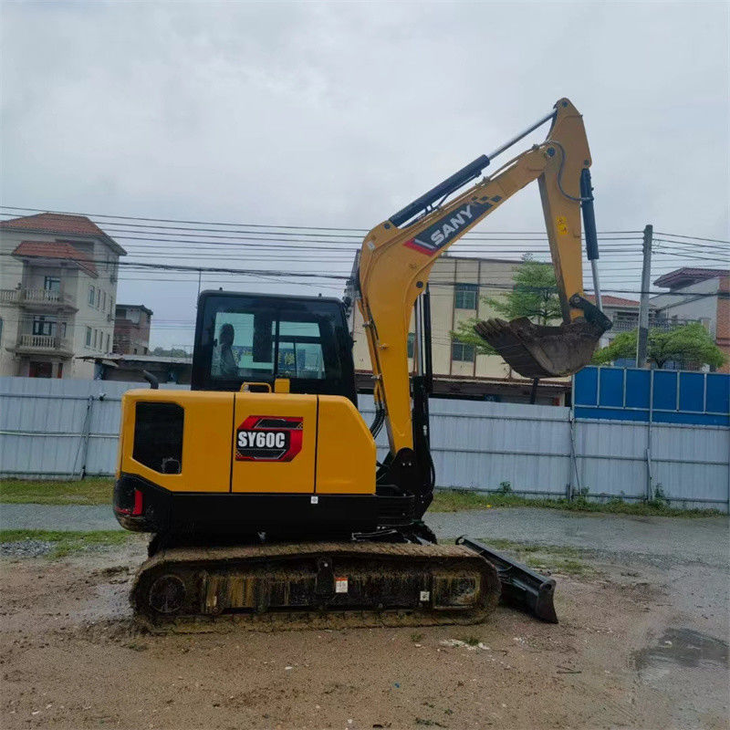 Çin Sany SY60C Pro Kullanılmış Ekskavator İkinci El 6 Ton Sany sy60 Mini Digger