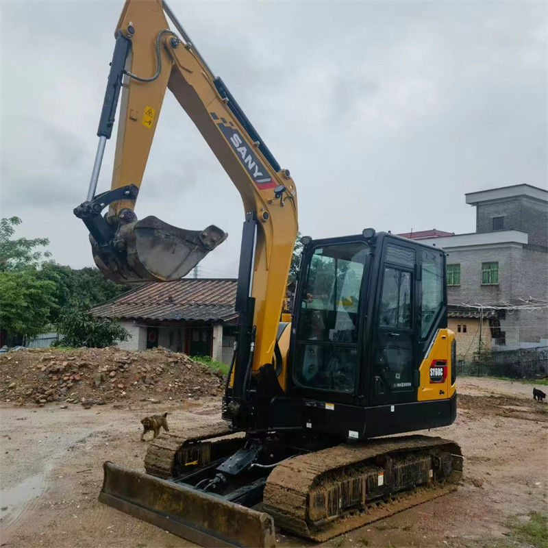 Çin Sany SY60C Pro Kullanılmış Ekskavator İkinci El 6 Ton Sany sy60 Mini Digger