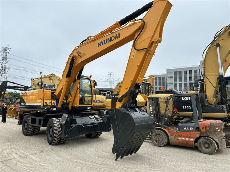 Yenilenmiş Kullanılmış Hyundai R210W-9 Tekerlekli Ekskavator Kullanılmış Hyundai 21 Ton 210 Tekerlekli Ekskavator
