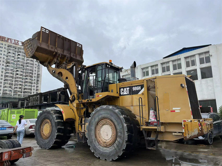 Orijinal Renk CAT 986H Ön Tekerlek Yükleyici Güçlü Motor C15