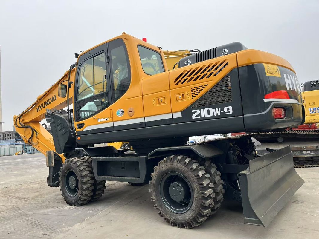 Taşınma Türü Kullanılmış Hyundai R210W-9 Tekerlekli Ekskavator 21 Ton Kullanılmış Hyundai Tekerlekli Ekskavator