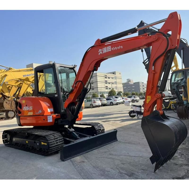 Kubota KX155 Japonya Kazı makinesi 36.5 KN inşaat için kova kazma gücü