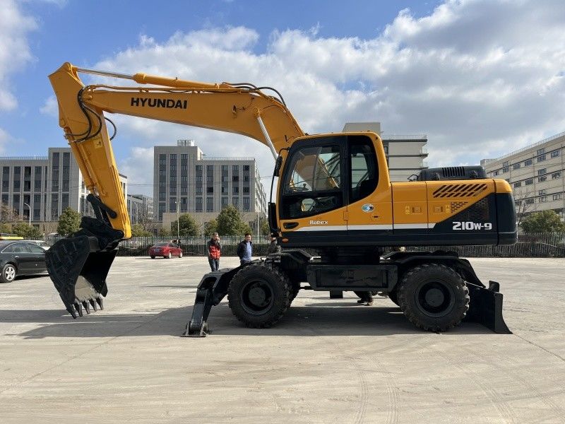 Kullanılmış Hyundai 210w-9 tekerlekli ekskavatör 21 ton orta boy kullanılmış ekskavatörler
