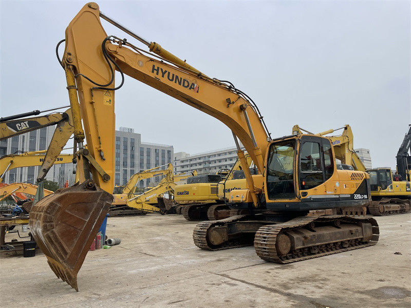 Yüksek Performanslı Kullanılmış Orijinal Hyundai 220LC-9S Excavator 112 KW Motor Gücü ile