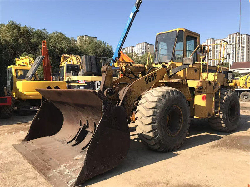 Orijinal Boya Kullanılmış CAT 966F Tekerlekli Yükleyici İkinci El Caterpillar CAT 966 Ön Yükleyici