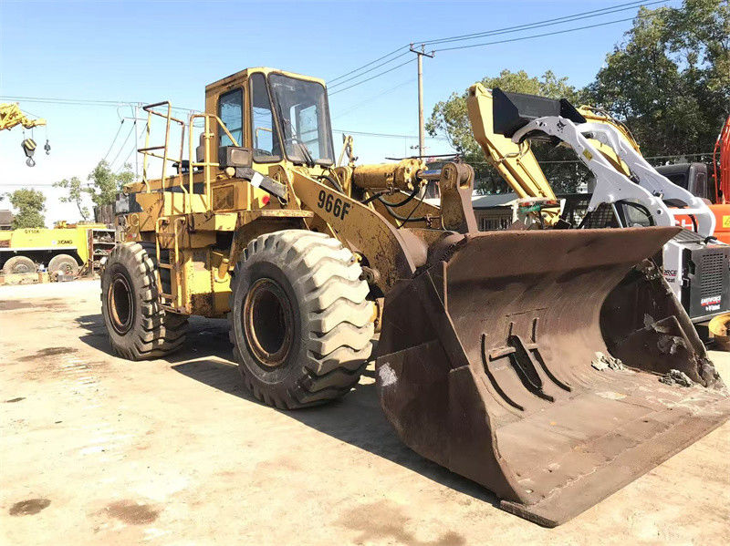 Orijinal Boya Kullanılmış CAT 966F Tekerlekli Yükleyici İkinci El Caterpillar CAT 966 Ön Yükleyici