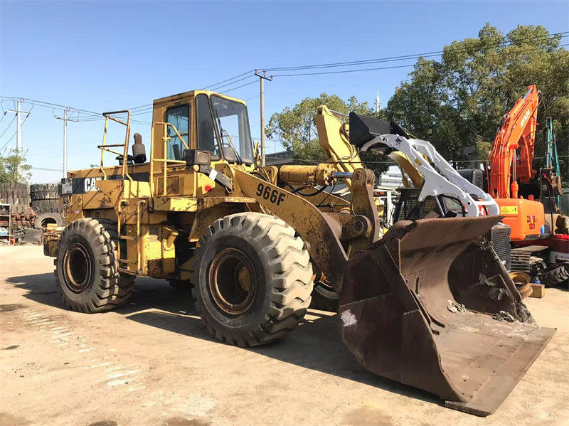 Orijinal Boya Kullanılmış CAT 966F Tekerlekli Yükleyici İkinci El Caterpillar CAT 966 Ön Yükleyici