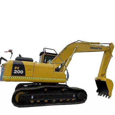 Pc200-8 Paletli Kullanılmış Komatsu Ekskavatör 20 Ton Sarı