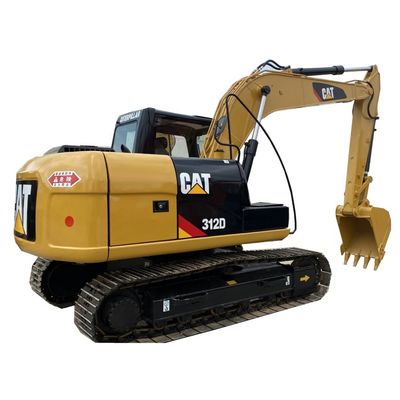 12 Ton Kullanılmış Hidrolik Paletli Ekskavatör Caterpillar Ekskavatör 312D