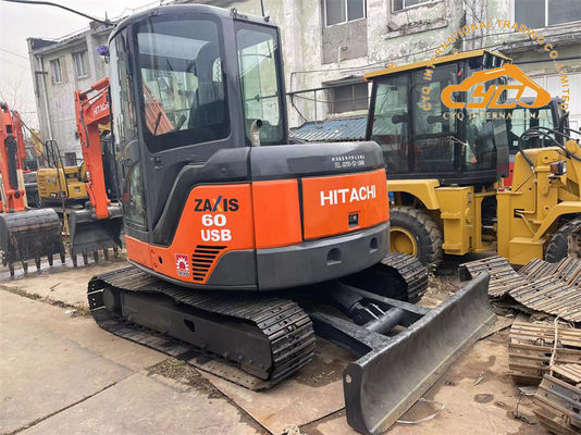 Kullanılmış Hitachi ZX60USB Mini Kazı makinesi Kullanılmış 6 Ton Hitachi ZX60 Crawler Kazı makinesi