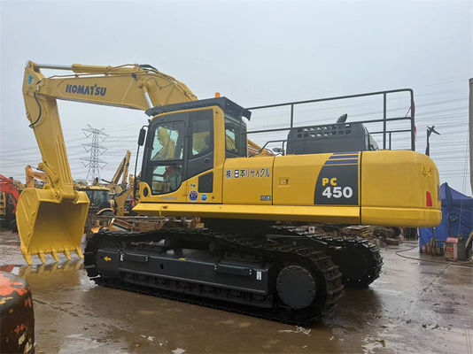 45 Ton Kullanılmış Ekskavatör Komatsu PC450 Büyük Ekskavatör Kullanılmış Toprağı Taşımak Ekipmanı