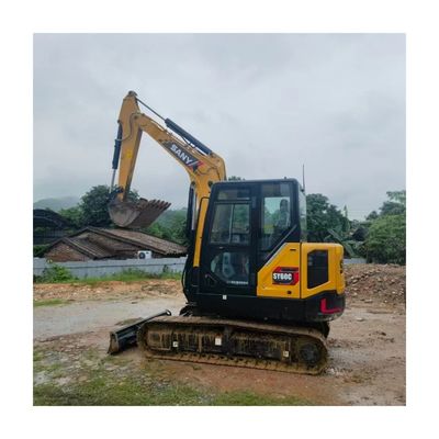 Çin Sany SY60C Pro Kullanılmış Ekskavator İkinci El 6 Ton Sany sy60 Mini Digger
