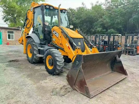 Kullanılmış JCB 3CX Backhoe Loader ile bölünmüş kova uzatma kolu JCB 3CX backhoe ekskavatörü