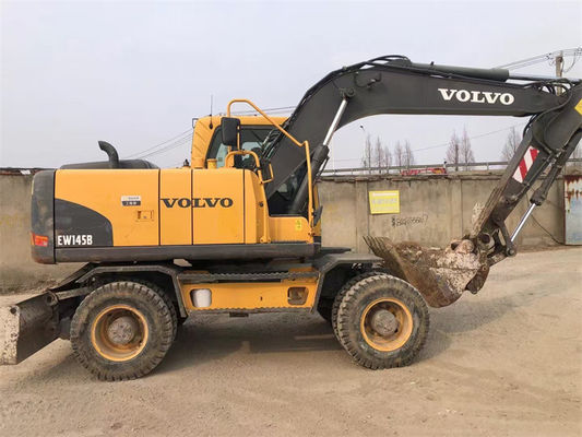 Yüksek kaliteli orijinal kullanılmış ekskavator Volvo 145B tekerlekli ekskavator